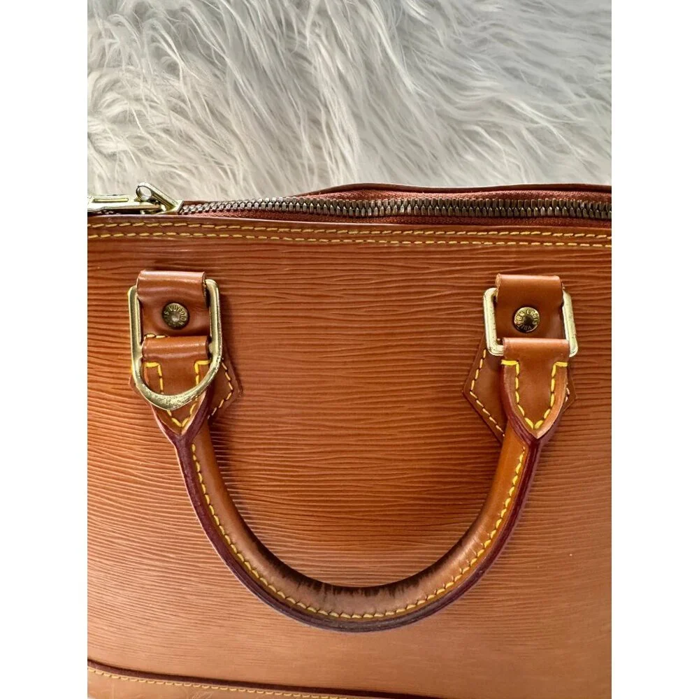 Louis Vuitton Alma PM Epi Leather Handbag With Gold Hardware